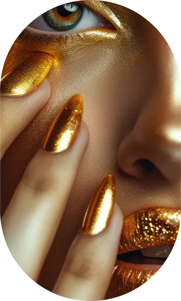 Gold Woman Nails